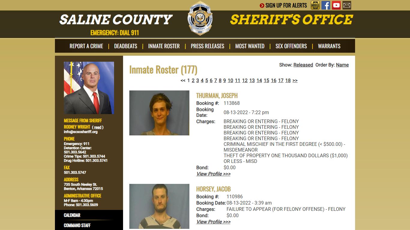 Inmate Roster - Saline County Sheriff's Office